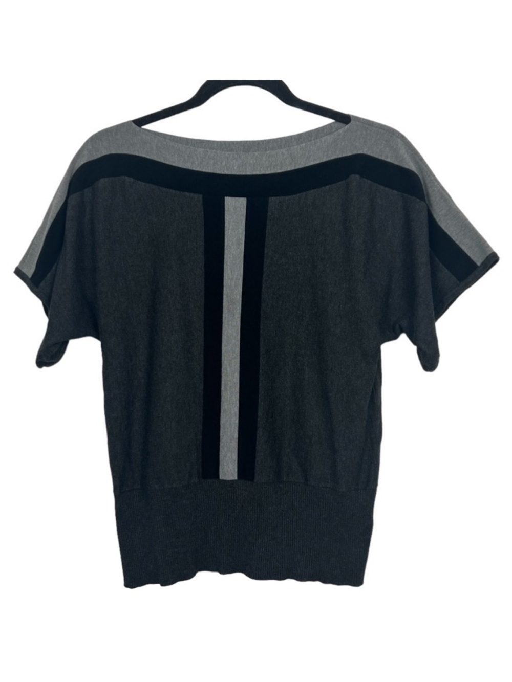 Cable & Gauge Gray Short Sleeve Sweater Approx Petite Small